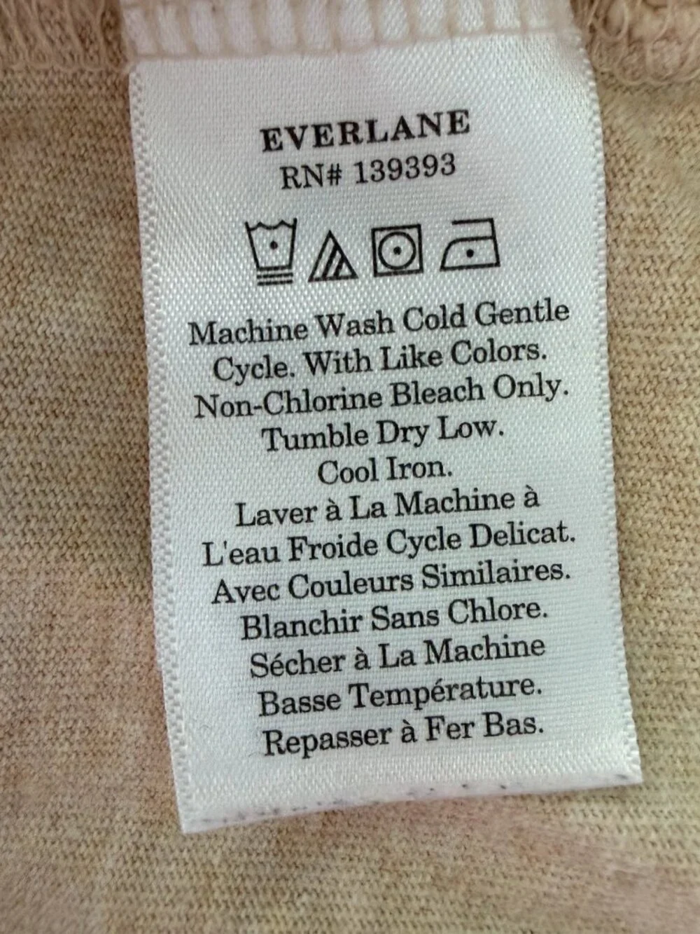 Everlane Men's Premium-Weight Crew T-Shirt - Heather Oatmeal - Size L - Picture 7 of 9